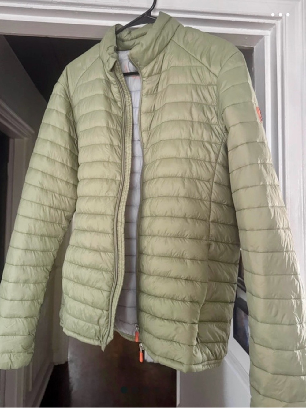SAVE THE DUCK Light Olive Quilted Packable Puffer Jacket